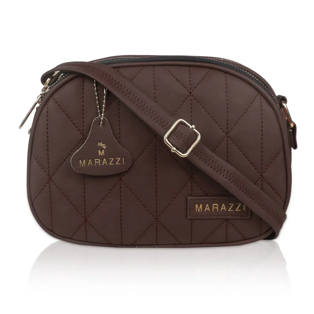 Brown Women Sling Bag 3 chain