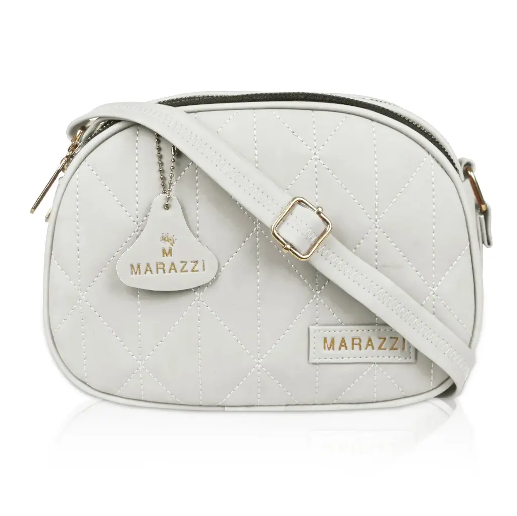 White Women Sling Bag 3 chain
